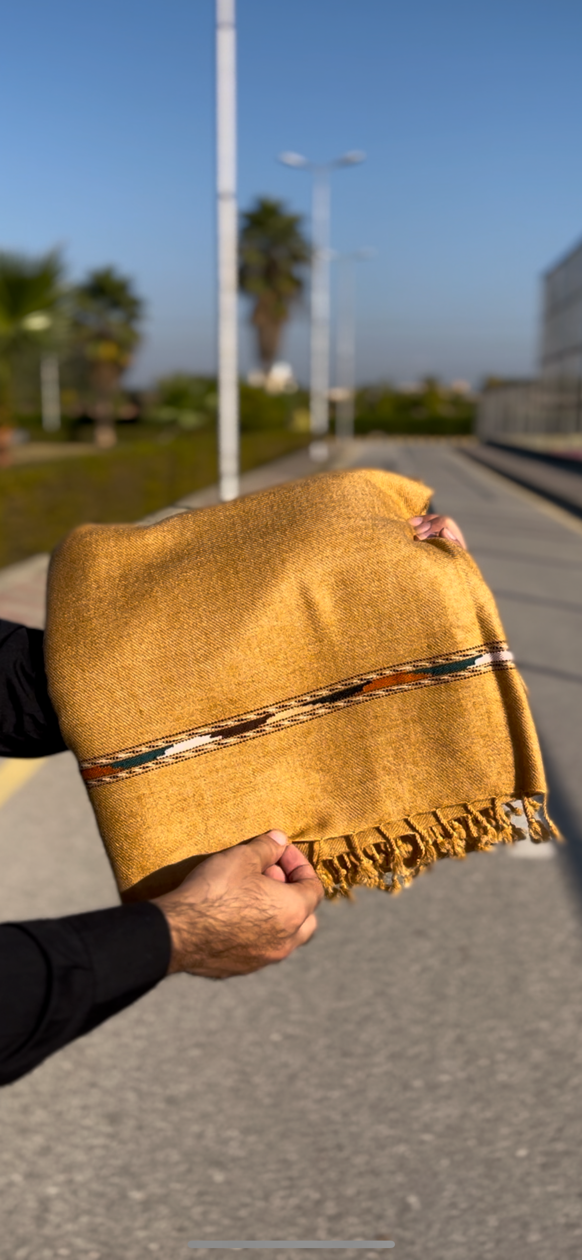 Soft Handmade Shawl(golden)