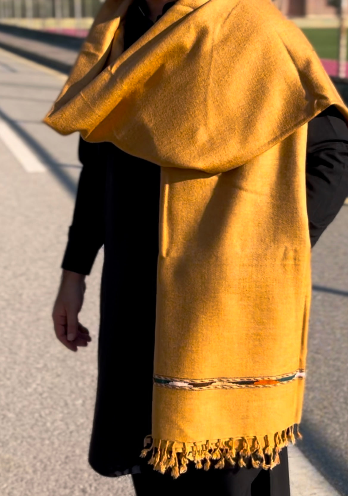 Soft Handmade Shawl(golden)