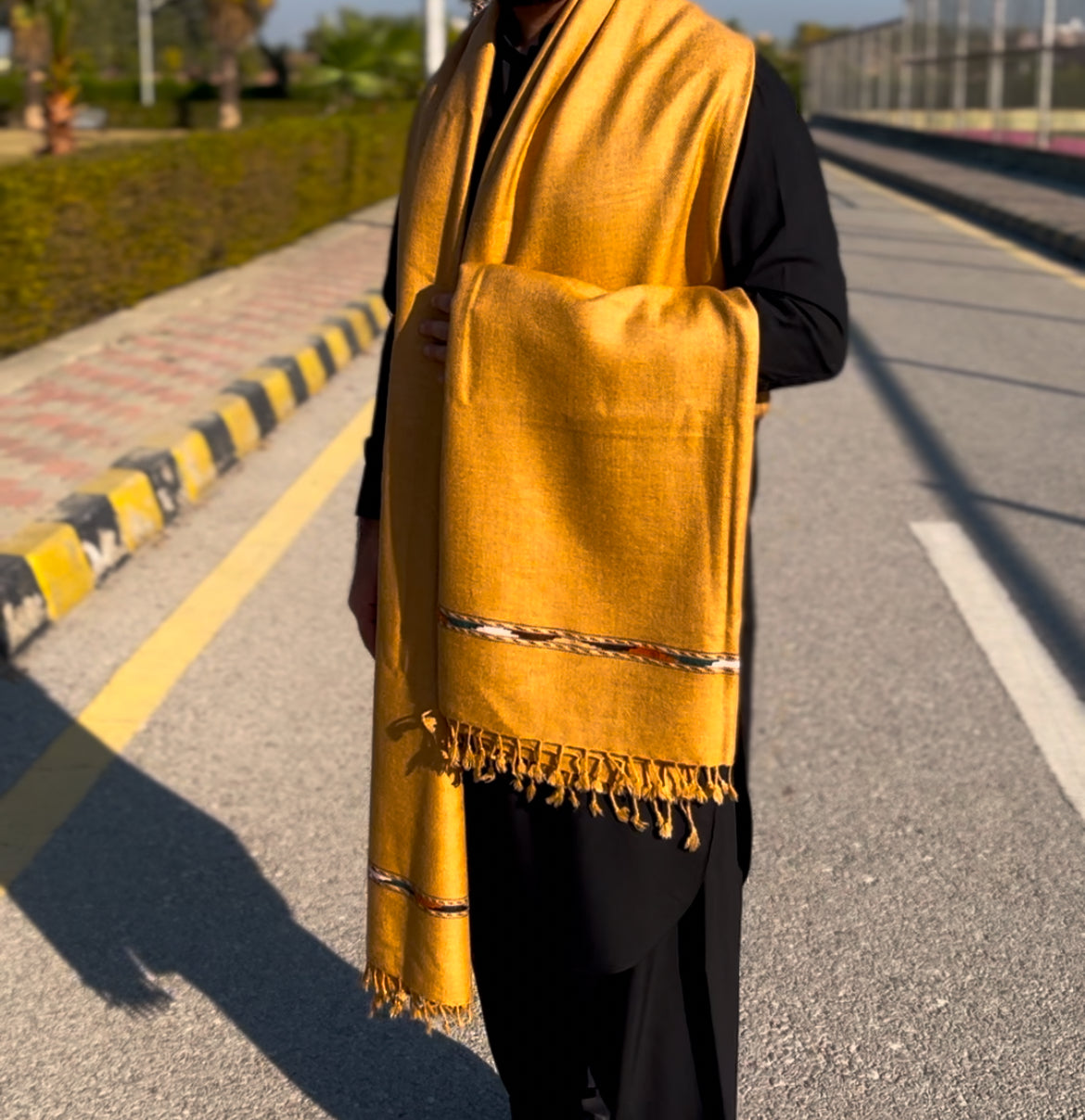 Soft Handmade Shawl(golden)