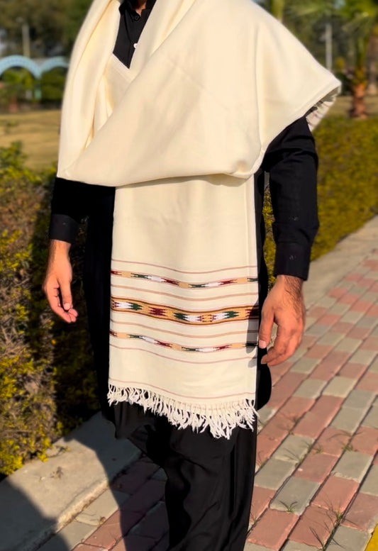 Soft Handmade Shawl(white)