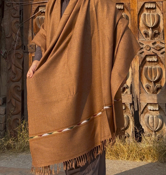 Soft Handmade Shawl(brown)